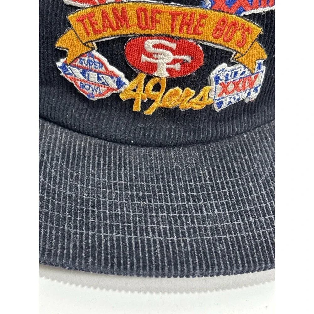49ers San Francisco Team of the 80s 4 Super Bowl Champs‎ Corduroy Hat Cap Amapro